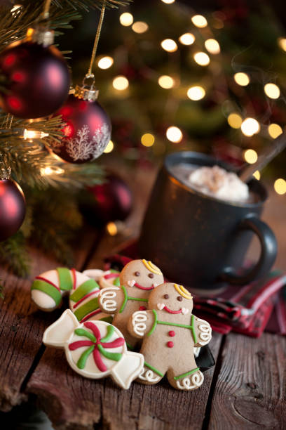 istock Christmas Gingerbread Man Cookies and Hot Chocolate 1279740720