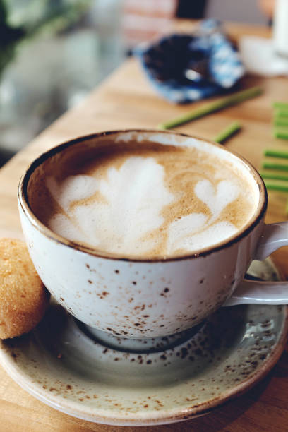 istock flat white latte coffee in a mug in a cafe 1279744173
