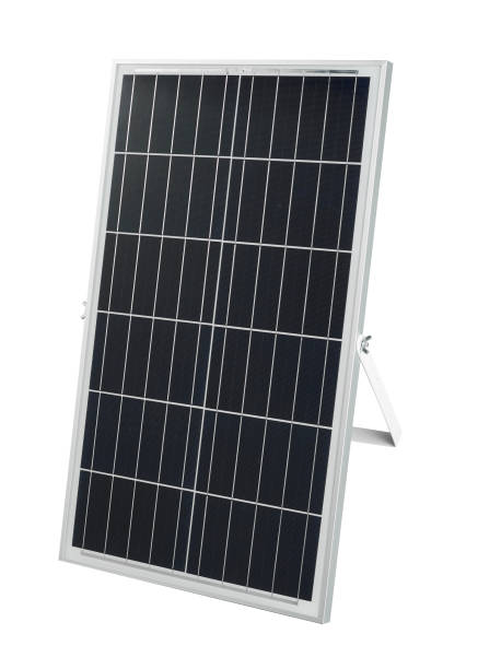 白い背景分離のソーラーパネル - solarpanel ストックフォトと画像