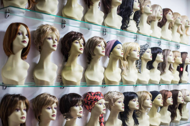 istock Rows of hair wigs 1279766948