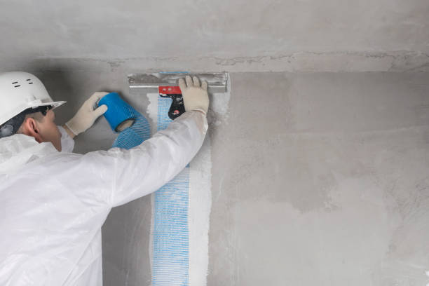 istock worker in hard hat repairs walls indoors, back view 1279768166