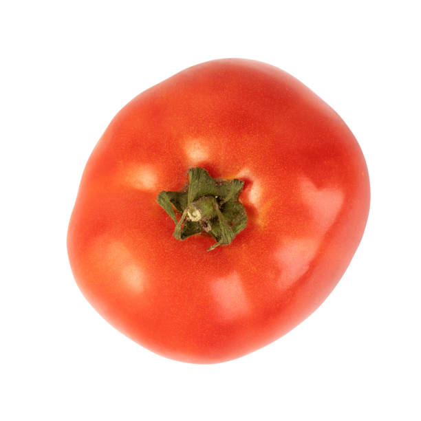 istock Close-up view of fresh tomato isolated on white background. 1279771649