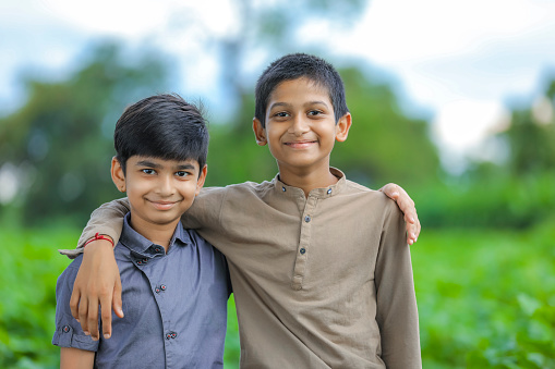 Portrait of two Indian boys