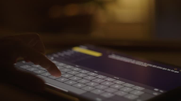 Close up of a Business Woman Using Digital Tablet. Working and Technology.