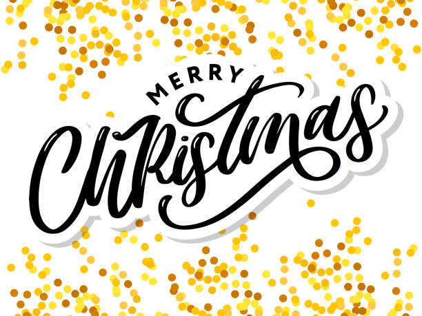 istock Merry christmas 2021 Beautiful greeting card poster with calligraphy black text word. Hand drawn design elements. Handwritten modern brush lettering white background isolated vector 1279776505