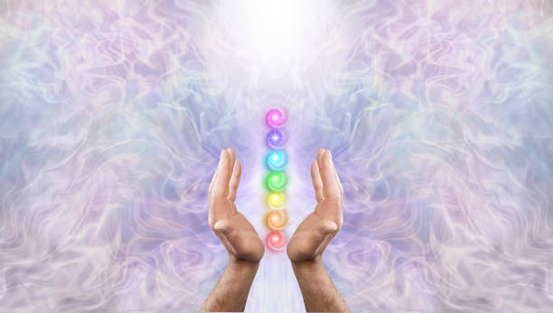istock Sacred Chakras Vortex Healing Banner Concept 1279780147