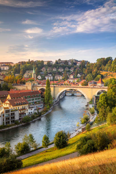 cidade de berna. - berne switzerland europe bridge - fotografias e filmes do acervo