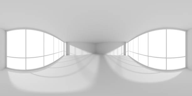istock Empty white business office room with sunlight from large windows HDRI map 1279781901
