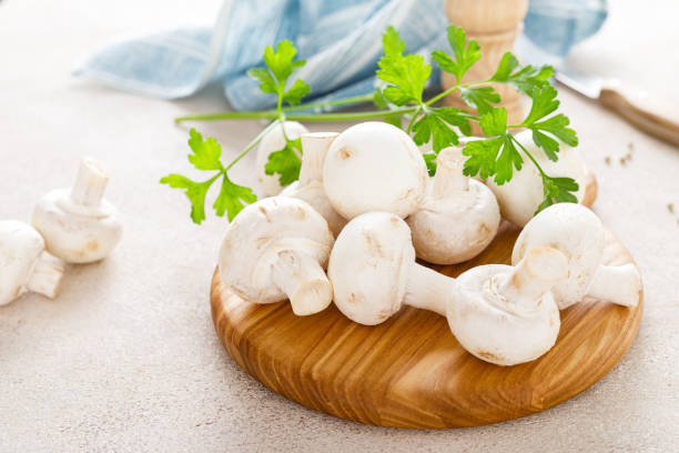 istock Fresh raw white mushroom mushrooms 1279781966