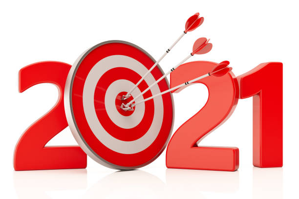 istock New Year 2021 Target Plan. Dart and Arrow 1279784014