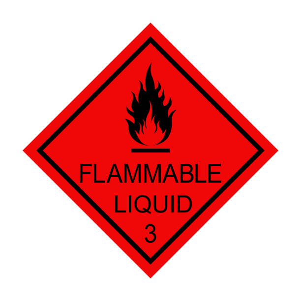 istock Placard of Flammable chemical hazard 1279784217