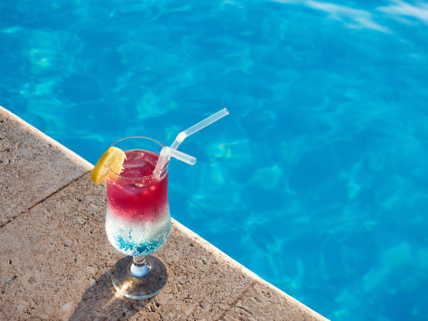 istock Beautiful cocktail glass. View from above, close-up 1279786460