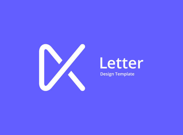 illustrazioni stock, clip art, cartoni animati e icone di tendenza di icona della lettera k - letter k immagine