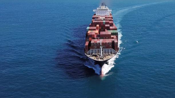 istock ULCV fully loaded with freight Container. Ultra-large container vessel. 1279787889