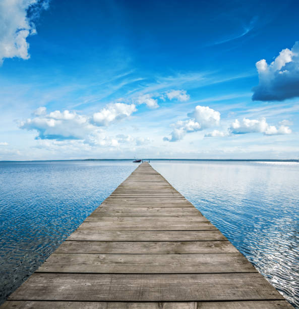 istock old wooden pier on big blue lake 1279788292