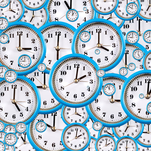 istock image of a set of clocks closeup 1279793560