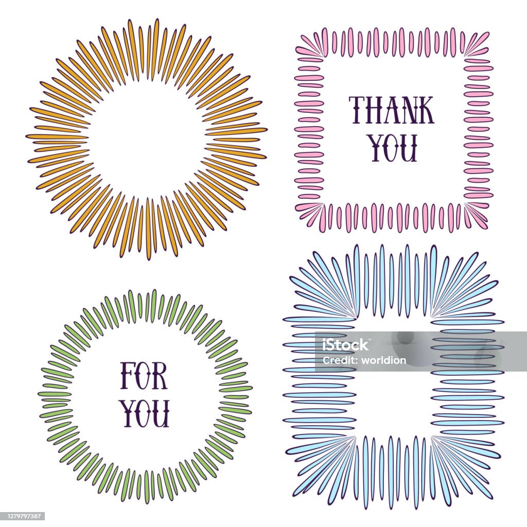 Creative Card Frame Creative Frames Set Vector Decorative Elements Can Use For Birthday ...