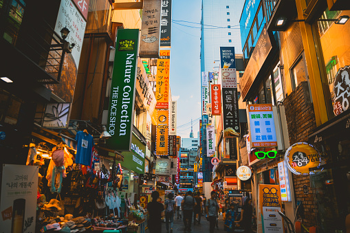 Seoul - Myeongdong Ward Crowded