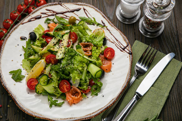 istock Vegetarian salad in an American bistro. 1279801405