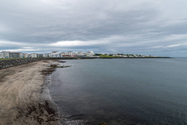 istock Beach at cloudy day in Reykjavik, Iceland. 1279805344
