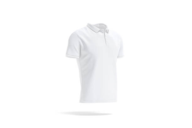 istock Blank white polo shirt mock up, side view 1279806110