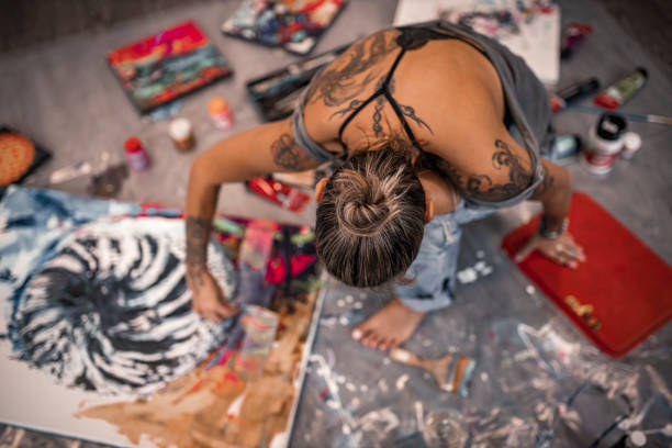 istock A painter working on a new work of art in her art studio 1279812820