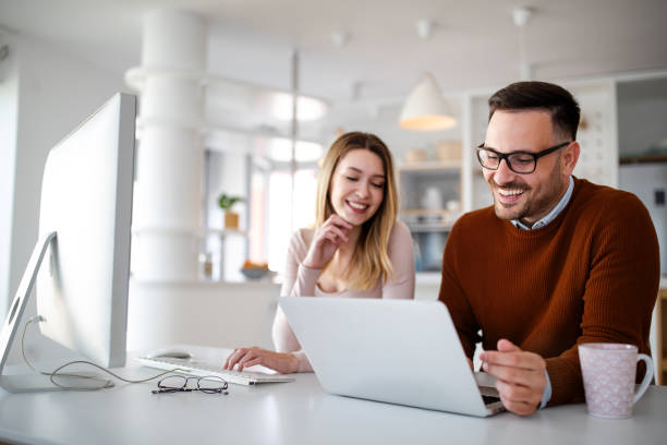 istock Young creative managers team working with new startup project in office 1279812841