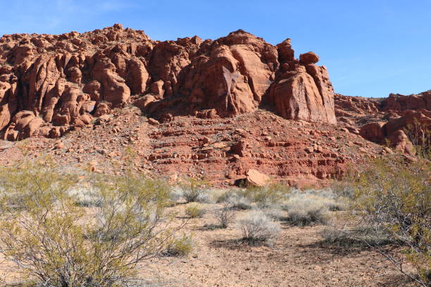 istock Rock formations and red rock cliffs at Johnson Canyon, Snow Canyon State Park, Utah 1279815391
