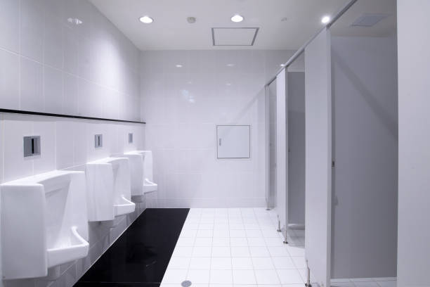 istock Perspective of men restroom 1279816331