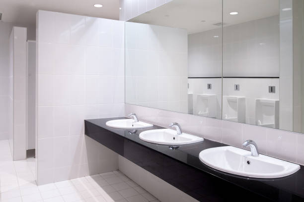 istock Perspective of men restroom 1279817123