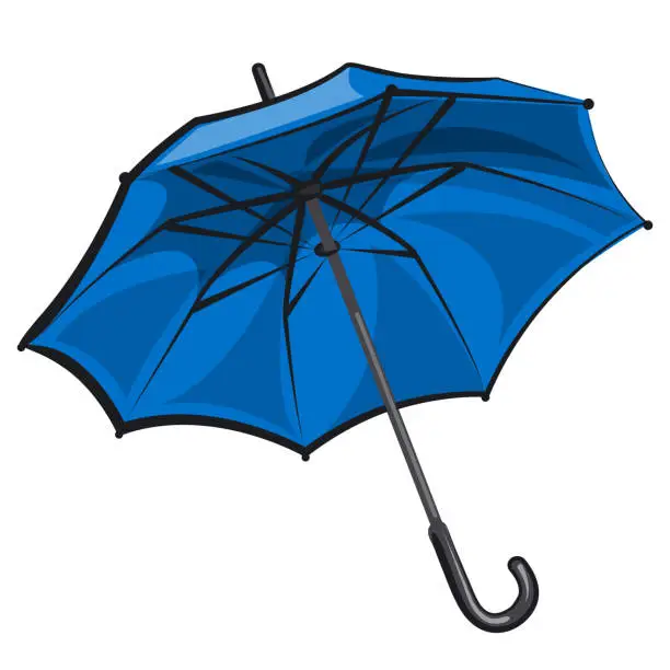 Vector illustration of blue umbrella