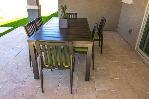 istock Rear Patio Table And Six Chairs With Cushions 1279820020