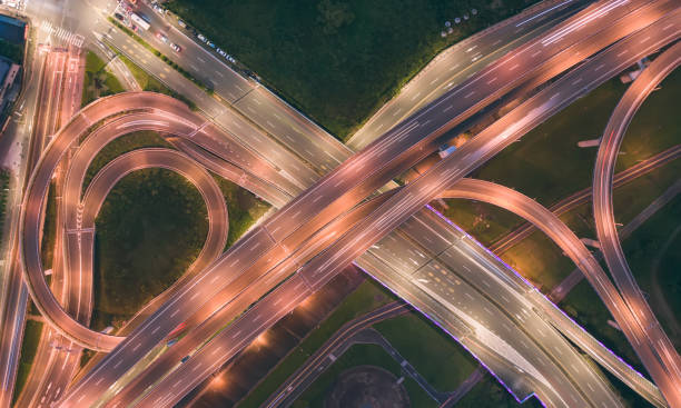 istock Traffic Circle roundabout Aerial View 1279820261