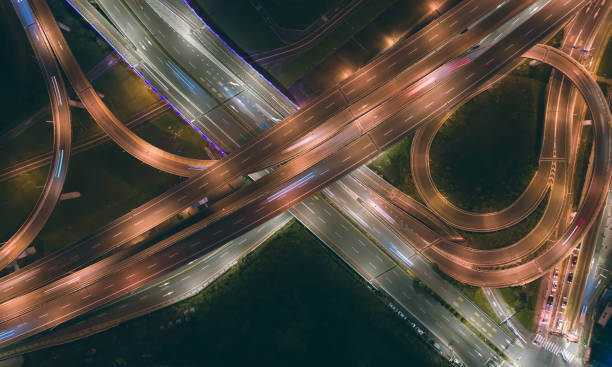 istock Traffic Circle roundabout Aerial View 1279820293