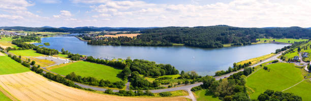 the aartalsee lake in germany as a high definition panorama