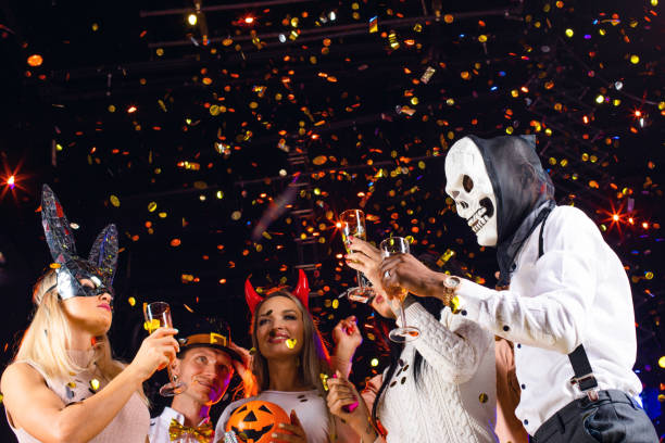 istock People dancing on Halloween party 1279827381