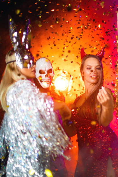 istock People dancing on Halloween party 1279827414