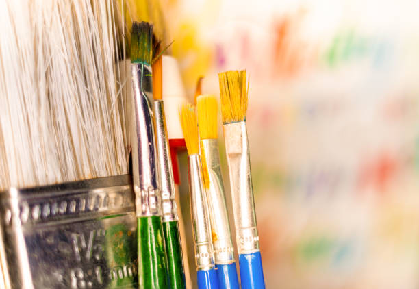 istock Various paint brushes in the transparent jar 1279827834