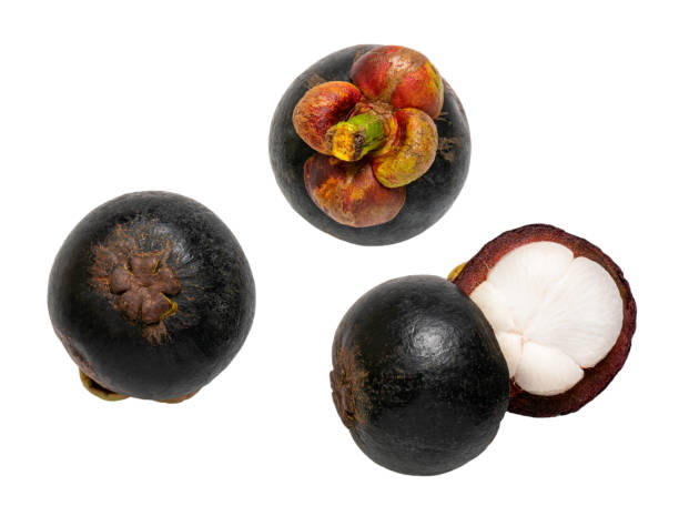 istock Fresh mangosteen isolated on white 1279833137