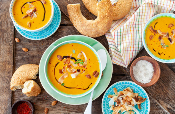 istock Vegan pumpkin soup with coconut 1279836626