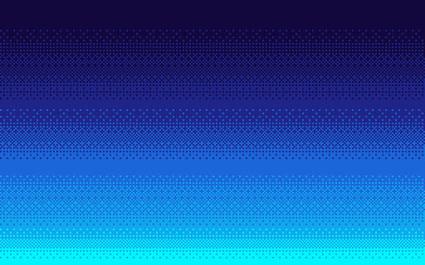 pixel art dithering kolor gradientu. - bit stock illustrations