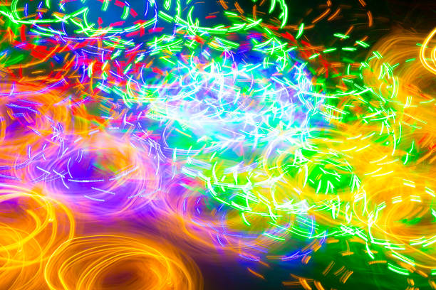 istock Freeze light photo. Abstract futuristic, neon pattern background in wave shape. 1279841815