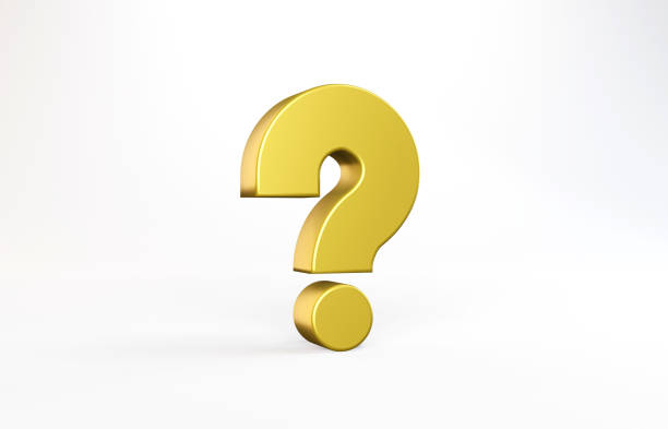 istock Realistic 3d lettering. Gold Question Mark on white background. 1279846075
