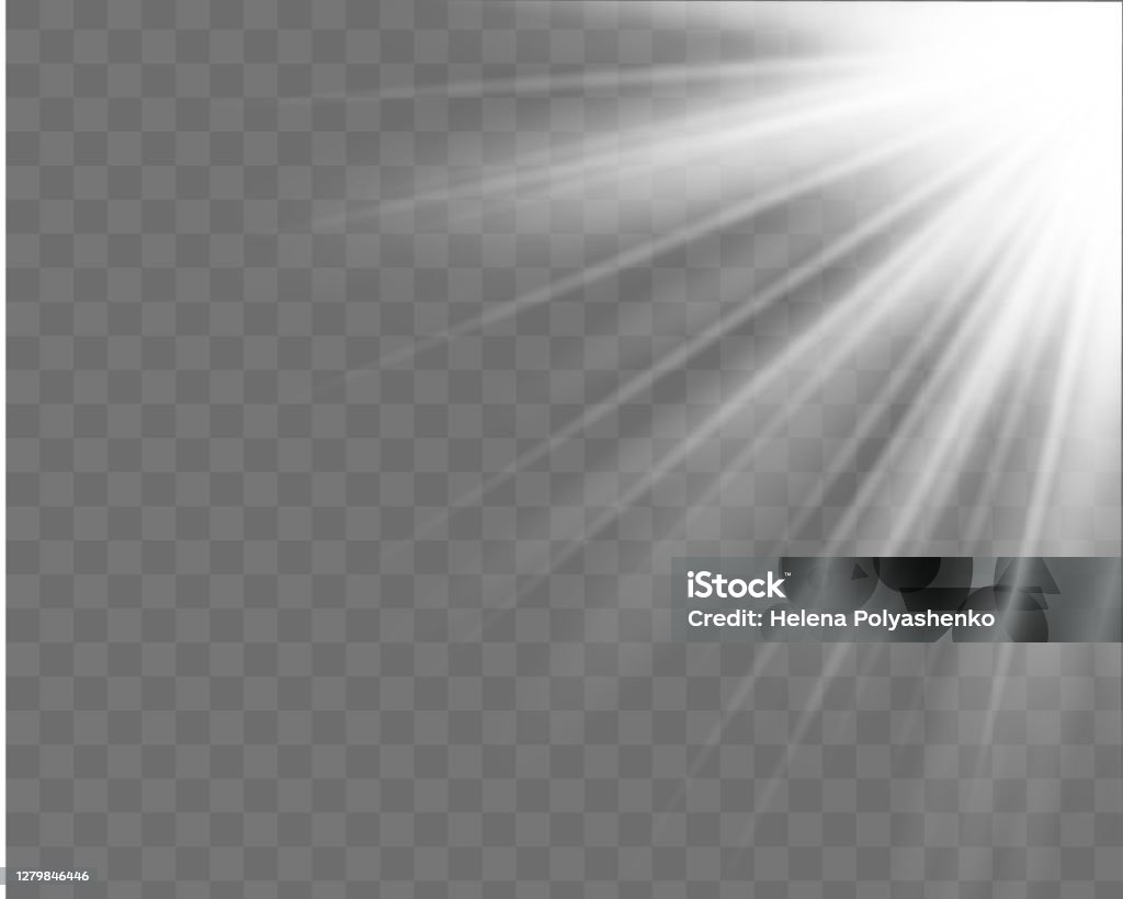 Round White Rays Horizontal White Rays Stock Illustration - Download Image Now ...