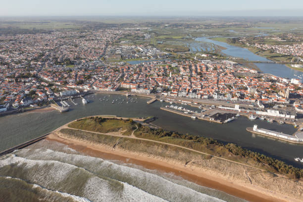 istock Saint-Gilles-Croix-de-Vie seen from the sky 1279846485