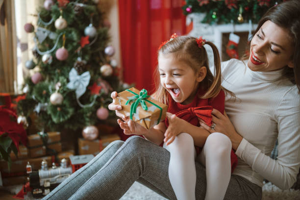 istock Surprised Little Girl On Christmas. 1279850548