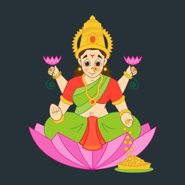 Cartoon Of Goddess Saraswati Illustrations, Royalty-Free Vector Graphics & Clip  Art - iStock