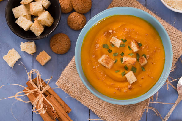 istock Pumpkin cream soup. 1279858682