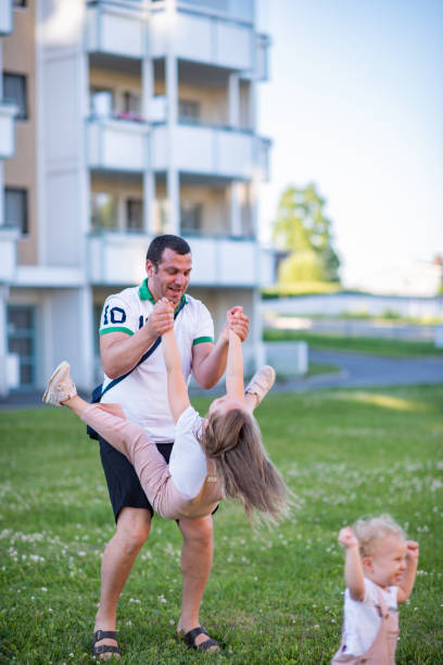 istock Devoted father spinning his daughter in circles. 1279859693