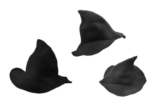 istock Witch wool hat isolated on white background. Halooween cloth. 1279861703